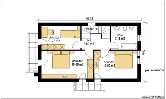 Plan-mansarda-casa-din-lemn-50-mp-irena