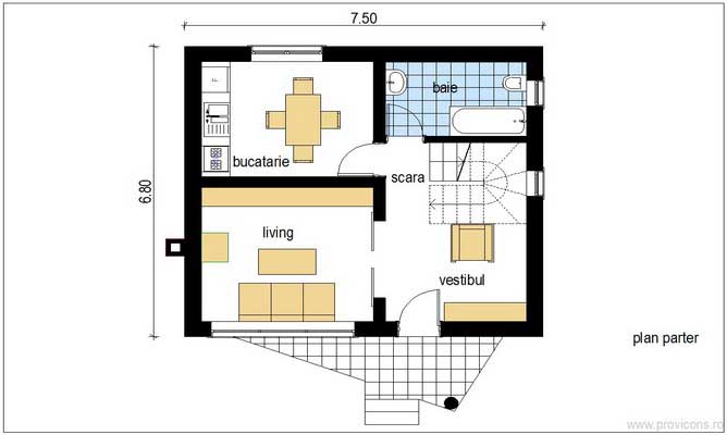 Plan-parter-casa-din-lemn-bacau-izaura