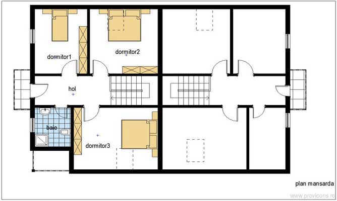 Plan-mansarda-casa-duplex-din-lemn-buzau
