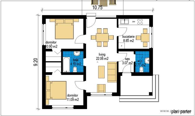 Plan-parter-casa-ieftina-bragadiru-anisim